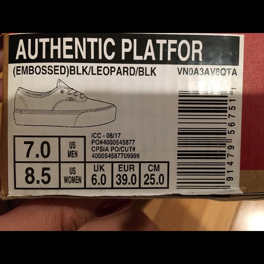 Black & Leopard Platform Vans